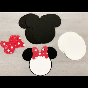 25 Minnie Mouse Head shape invitations